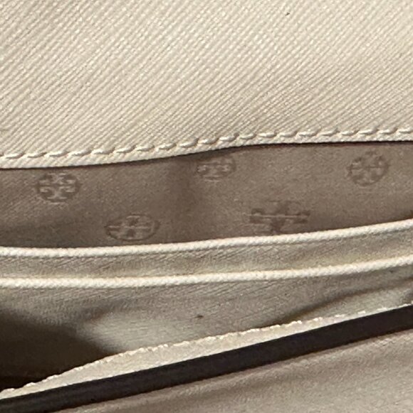 Tory Burch White Leather and Suede Mini Colorblock Saddle Crossbody Bag EUC - Picture 3 of 7